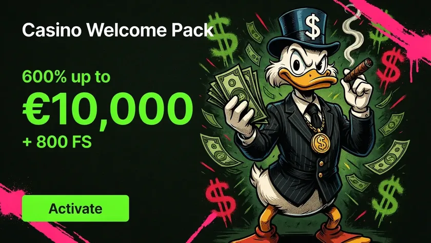 Casino welkomstpakket tot 855% bonus en 440 free spins